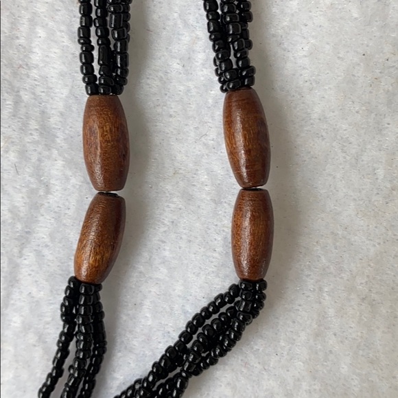 Necklace - Black Seed 4 Strand Necklace - Picture 2 of 6